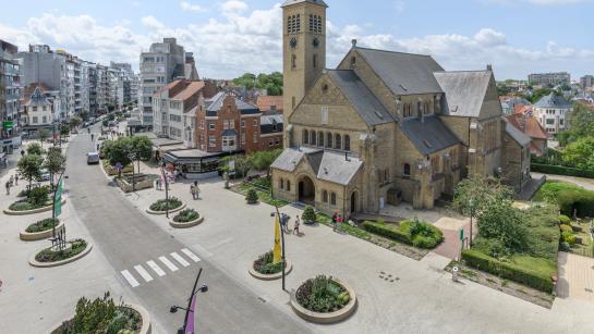 Overzichtsfoto van de omgeving O.L.V.-kerk vanuit de Zeelaan