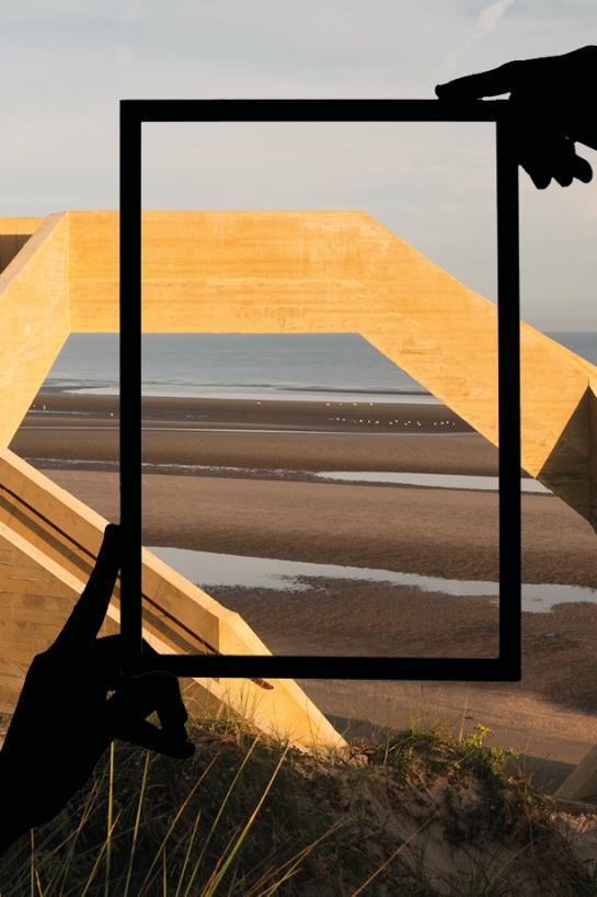 het Westerpunt met een fotokader ervoor