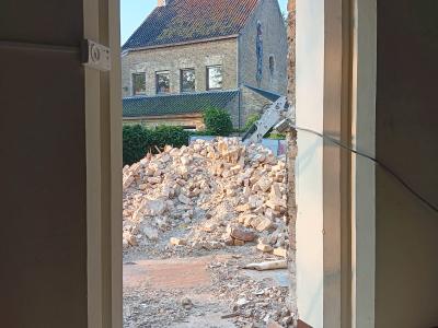 De sacristie werd afgebroken