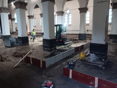 Bekisting voor het vloerplatform